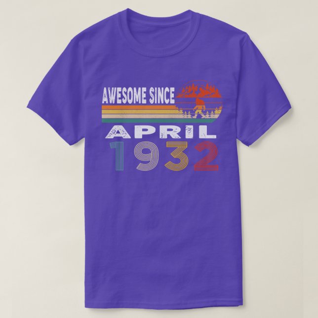 Awesome Since April 1932 T-Shirt (Design Front)
