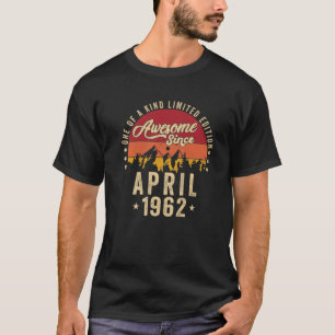 Awesome Since April 1962, Vintage 60Th Birthday T-Shirt