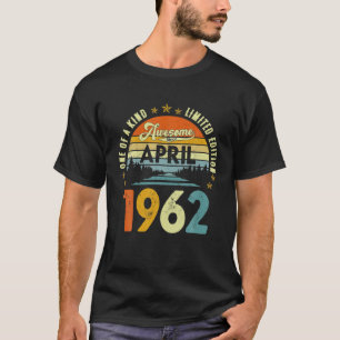 Awesome Since April 1962 Vintage 60Th Birthday T-Shirt