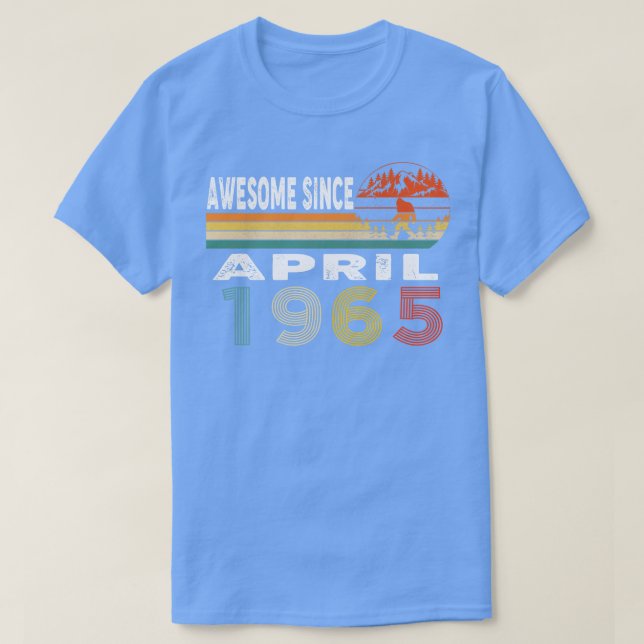 Awesome Since April 1965 T-Shirt (Design Front)
