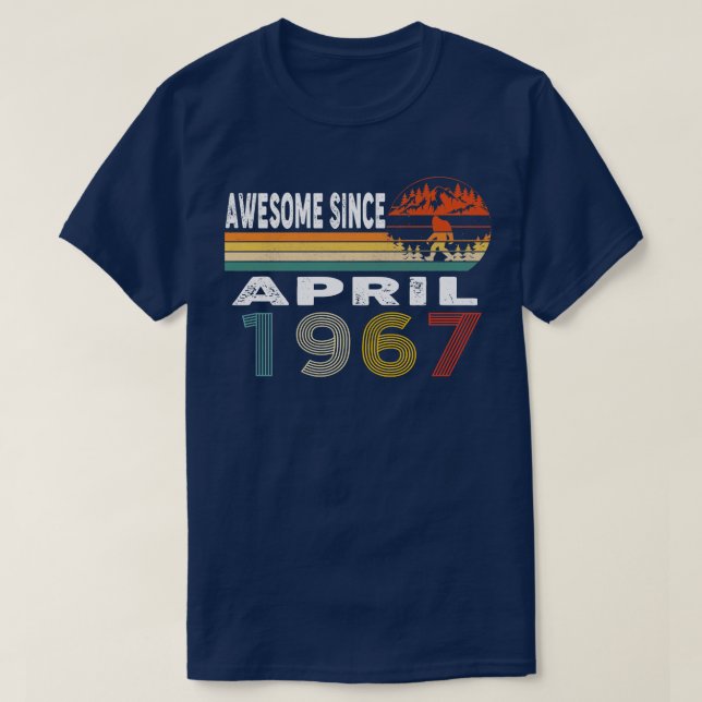 Awesome Since April 1967 T-Shirt (Design Front)