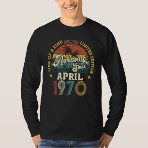 Awesome Since April 1970 Vintage 52th Birthday T-Shirt