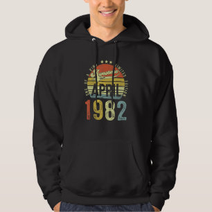 Awesome Since April 1982 Vintage 40th Birthday For Hoodie