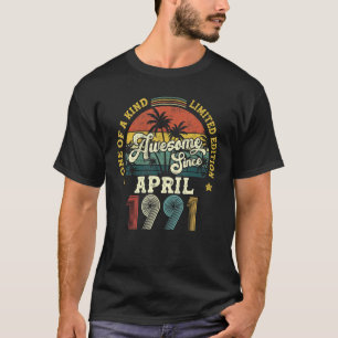 Awesome Since April 1991 Vintage 31th Birthday T-Shirt