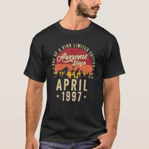 Awesome Since April 1997, Vintage 25th Birthday T-Shirt