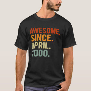Awesome Since April 2000 Retro 21 Years Old 21Th B T-Shirt