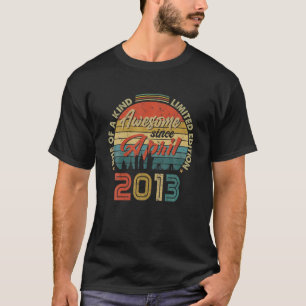 Awesome Since April 2013 Vintage 9Th Birthday T-Shirt