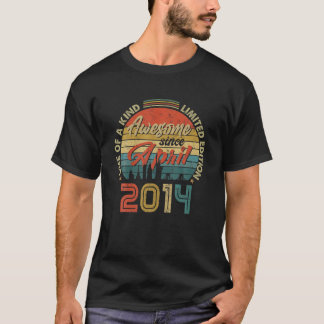 Awesome Since April 2014 Vintage 8Th Birthday T-Shirt