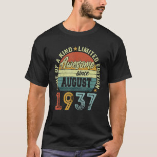Awesome Since August 1937 85 Years Old 85th Birthd T-Shirt