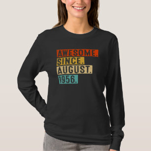 Awesome Since August 1956 Vintage 66th Birthday T-Shirt