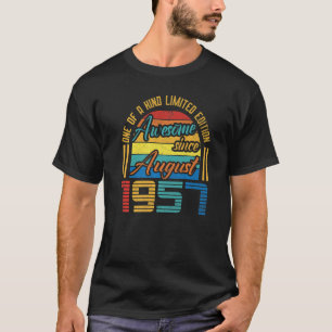 Awesome Since August 1957 65 Years Old 65th Birthd T-Shirt