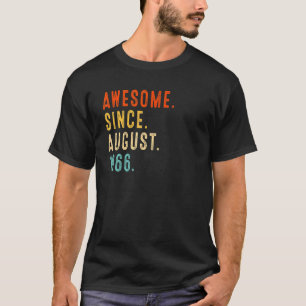 Awesome Since August 1966 Vintage 56th Birthday T-Shirt