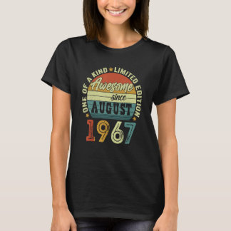 Awesome Since August 1967 55 Years Old 55th Birthd T-Shirt
