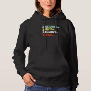 Awesome Since August 1976 For 46th Birthday Retro Hoodie