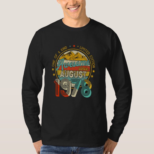 Awesome Since August 1978 One Of A Kind T-Shirt (Front)