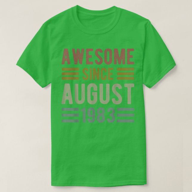 Awesome Since August 1983 39 Years Old 39th tee an (Design Front)