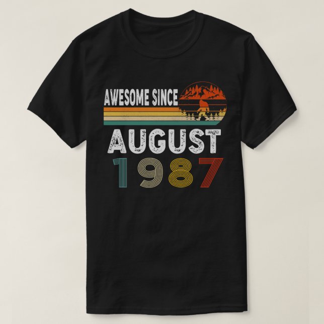 Awesome Since August 1987 T-Shirt (Design Front)
