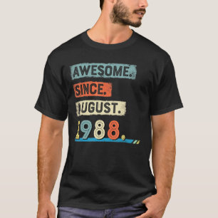 Awesome Since August 1988 Birthday Men T-Shirt