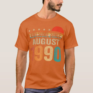 Awesome Since August 1990 32 Years Old 32nd Birthd T-Shirt