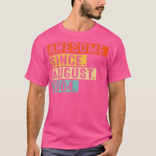 Awesome Since August 2004 Vintage 18th Birthday T-Shirt