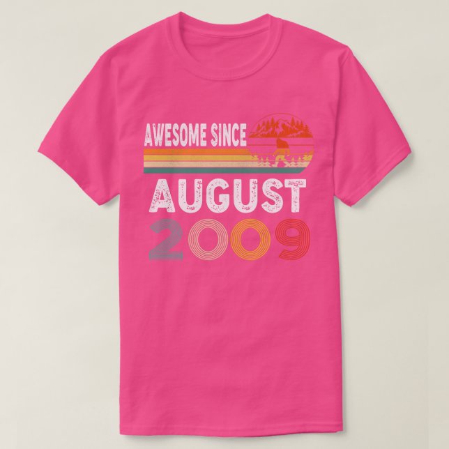 Awesome Since August 2009 T-Shirt (Design Front)