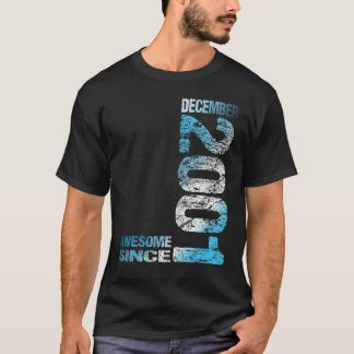 Awesome since December 2001 22th Birthday Born 200 T-Shirt
