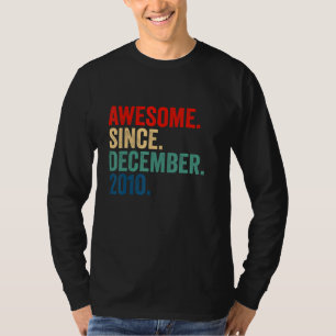 Awesome Since December 2010 12th Birthday 12 Year T-Shirt