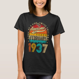 Awesome Since February 1937 86 Years Old 86th Birt T-Shirt