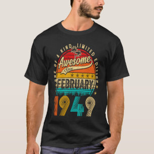 Awesome Since February 1949 74 Years Old 74th Birt T-Shirt