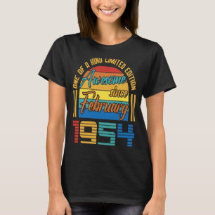 Awesome Since February 1954 69 Years Old 69th Birt T-Shirt