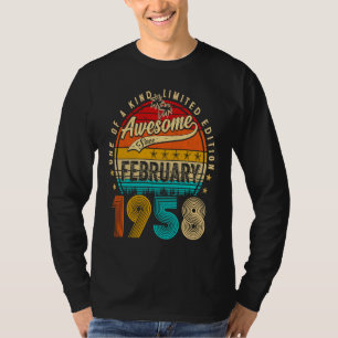 Awesome Since February 1958 65 Years Old 65th Birt T-Shirt