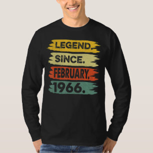 Awesome Since February 1966 57th Birthday Gift 57 T-Shirt