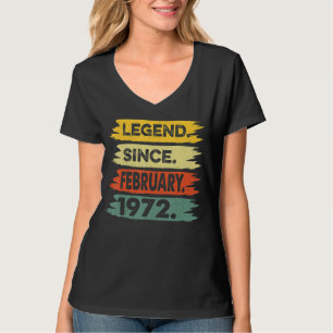 Awesome Since February 1972 51st Birthday Gift 51  T-Shirt
