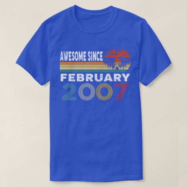 Awesome Since February 2007 T-Shirt (Design Front)