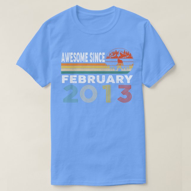 Awesome Since February 2013 T-Shirt (Design Front)