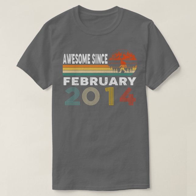 Awesome Since February 2014 T-Shirt (Design Front)