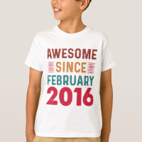 Awesome Since February 2016 Vintage Birthday