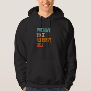 Awesome Since February 2022 1st Birthday Hoodie