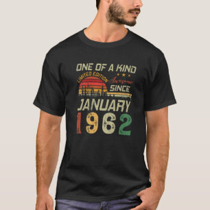 Awesome Since January 1962 60Th Birthday Limited E T-Shirt