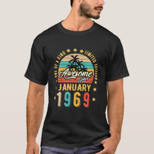 Awesome Since January 1969 Vintage 53Rd Birthday T-Shirt