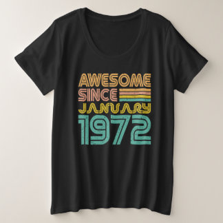 Awesome since January 1972, Women's Plus Size T-Shirt