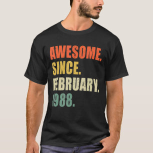 Awesome Since January 1988 34 Year Old Birthday T-Shirt