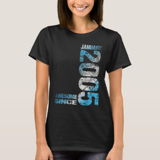 Awesome since January 2005 18th Birthday Born 2005 T-Shirt