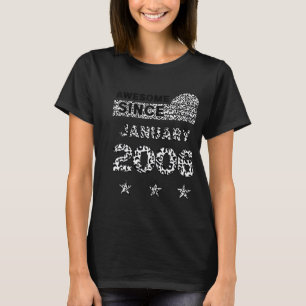 Awesome Since January 2006 Leopard 2006 January Bi T-Shirt