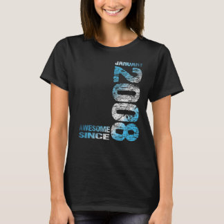 Awesome since January 2008 15th Birthday Born 2008 T-Shirt