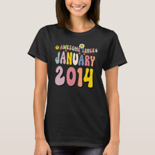 Awesome Since January 2014 9 Years Old 9th Birthda T-Shirt