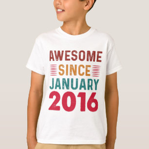 Awesome Since January 2016 Vintage Birthday T-Shirt