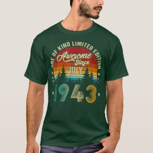 Awesome Since July 1943 79th Birthday Gift 79 Year T-Shirt