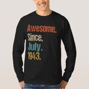 Awesome Since July 1943 79th Birthday Vintage T-Shirt