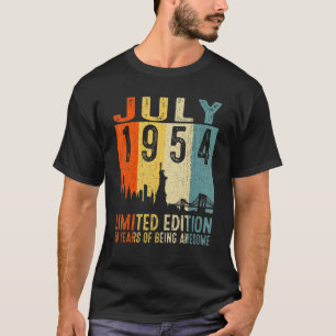 Awesome Since July 1954 68th Birthday Vintage Retr T-Shirt